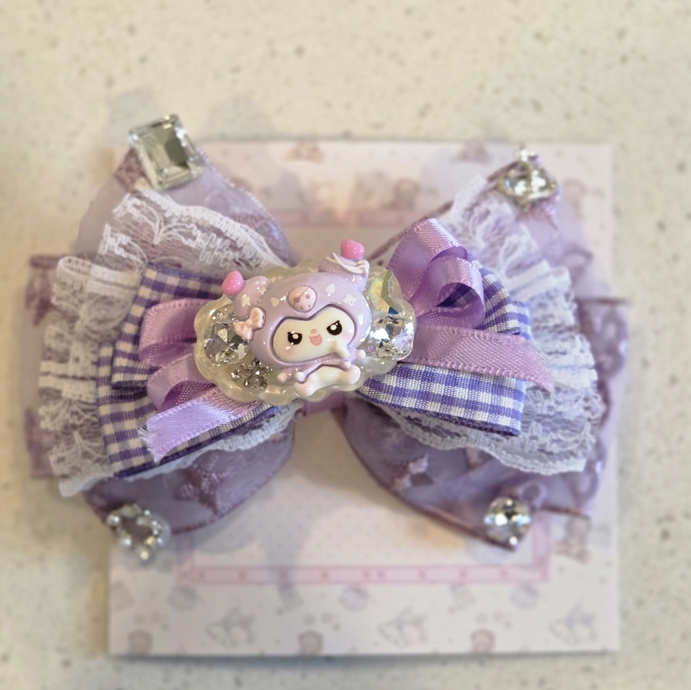Purple Kids Hair Bow